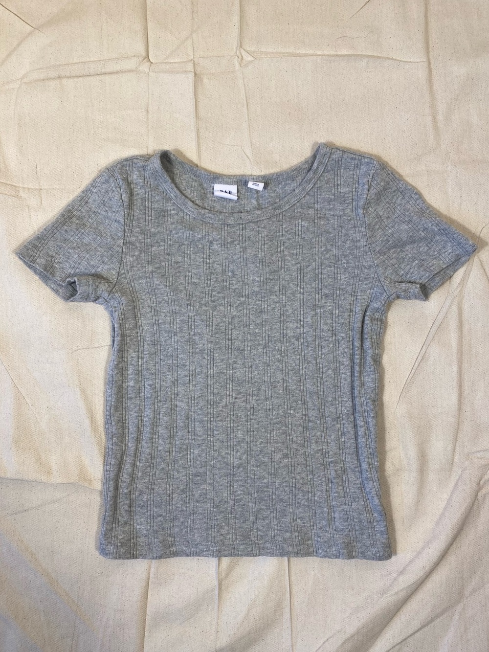 Girls Gap Kids Light Grey Pointelle Top